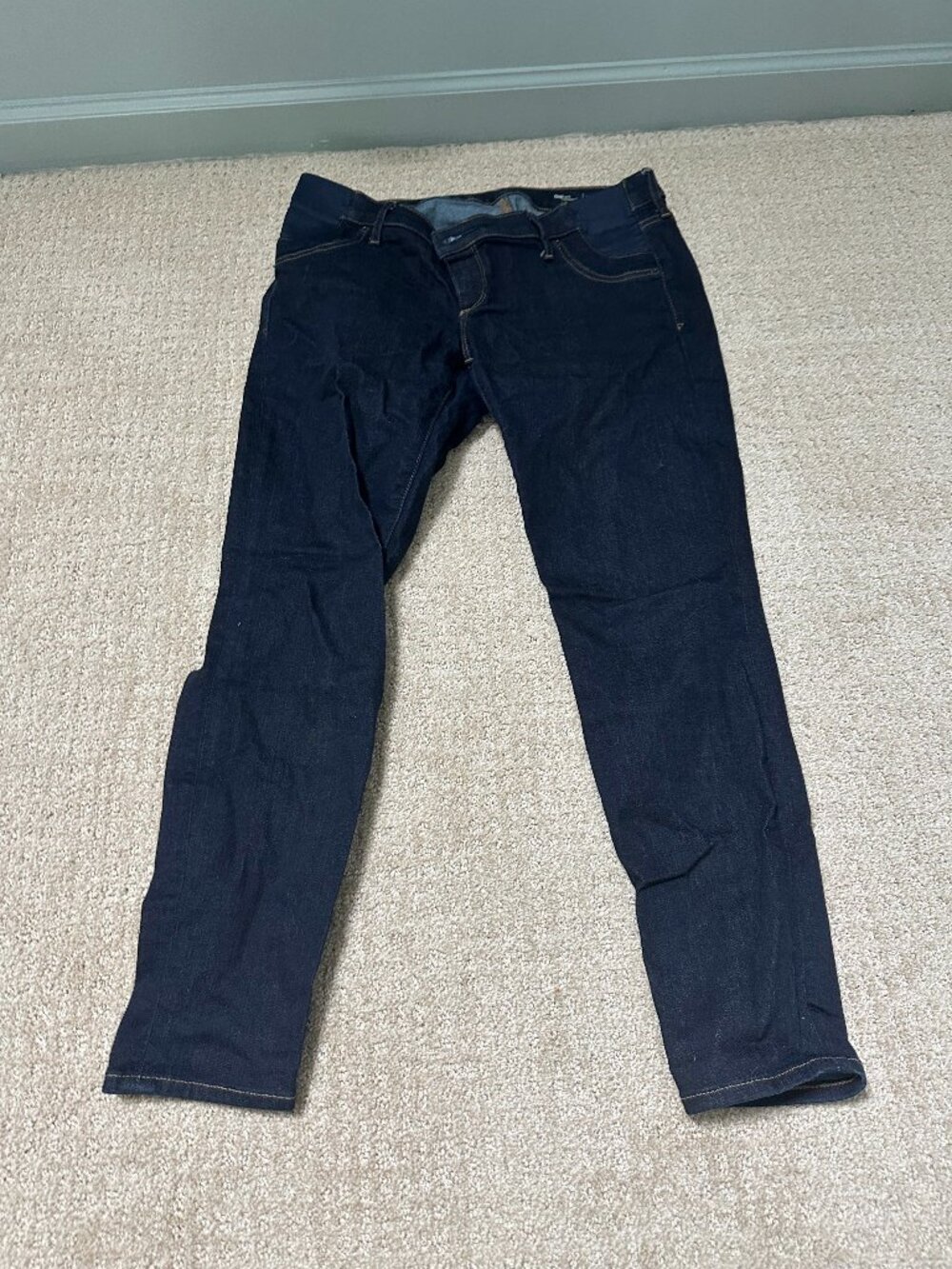 Gap 1969 Maternity True Skinny Jeans Size 8 Dark Wash Stretch Denim